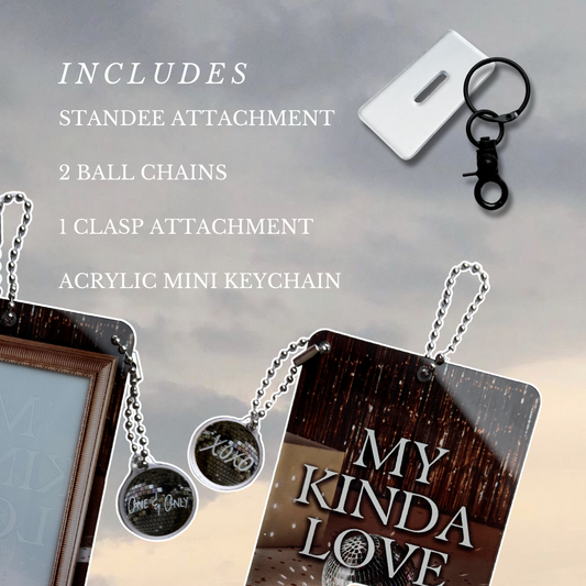 My Kinda Love Acrylic Photocard Holder with Disco Ball Charm