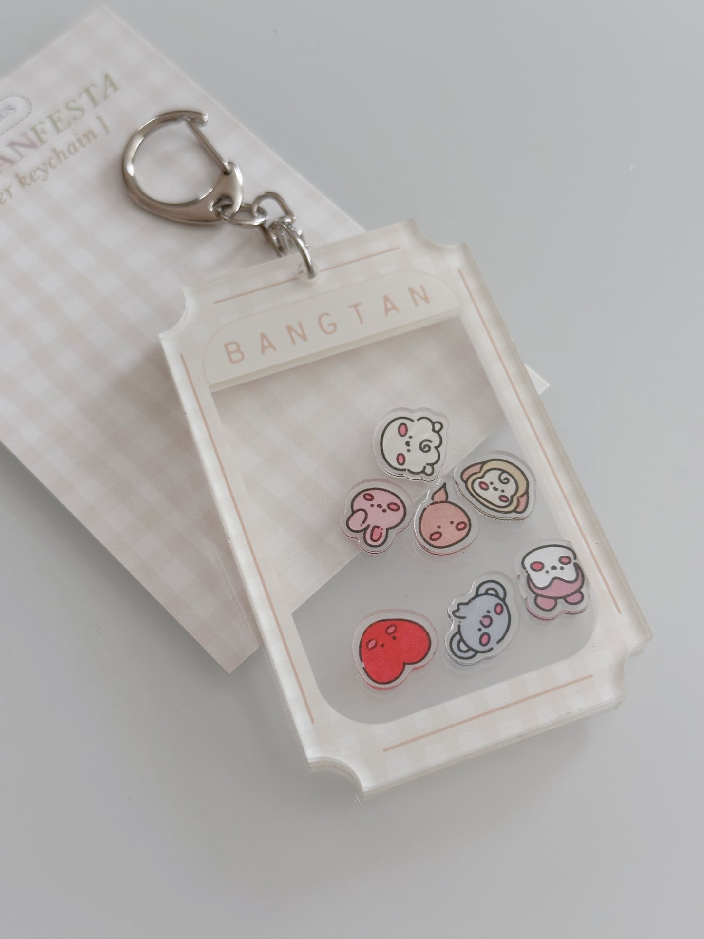 BTS BT21 Inspired Ticket Shaker Keychain