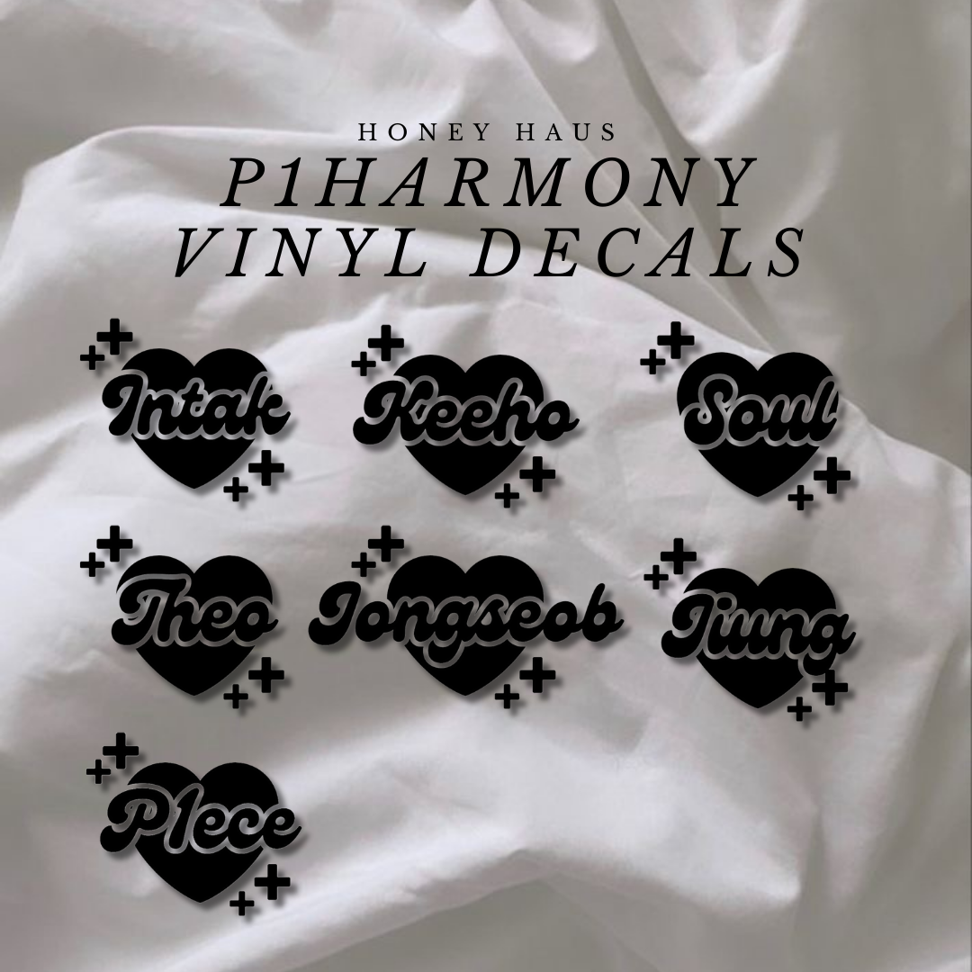 P1Harmony Heart Vinyl K-pop Deco Sticker