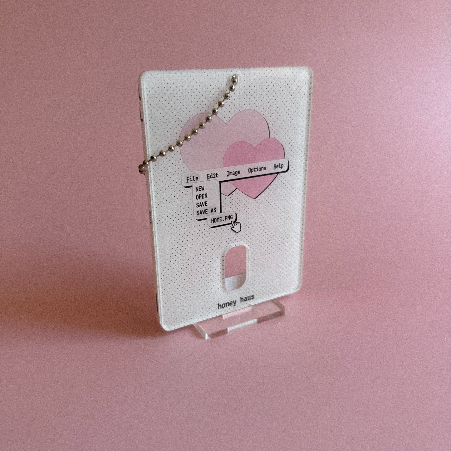 Early 2000s Microsoft Paint Acrylic Photocard Holder (Pink Version)