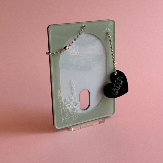 BTS Jeon Jungkook Tattoo Acrylic Photocard Holder with keychain