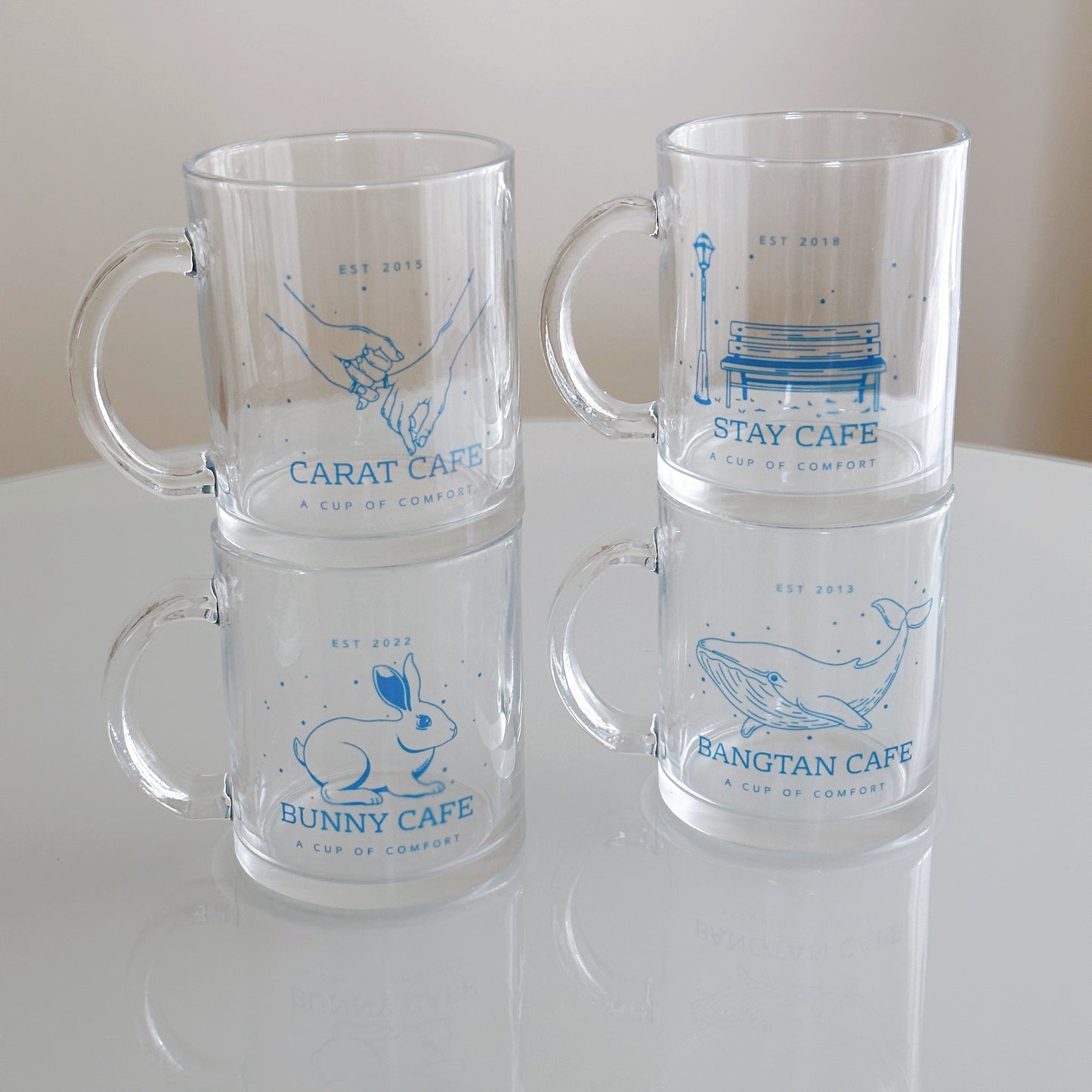 PREORDER - New Jeans "Bunny Cafe" glass mug