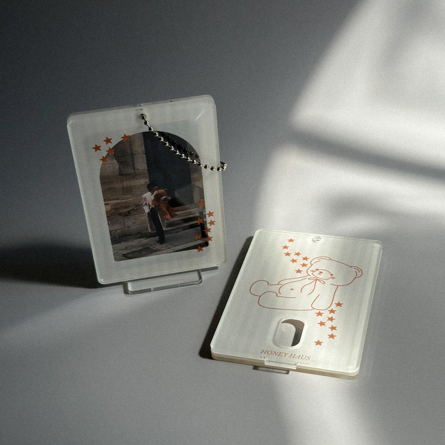 Cozy Honey Bear Acrylic Photocard Holder