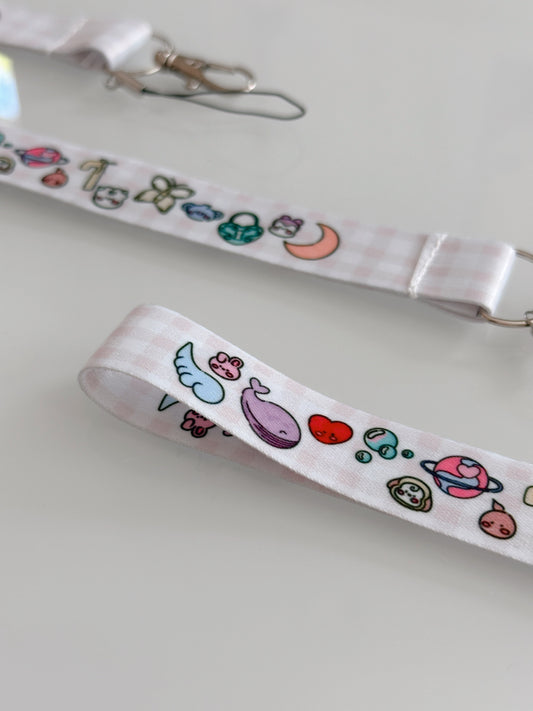BTS BT21 Inspired Doodle Wrist Strap Keychain