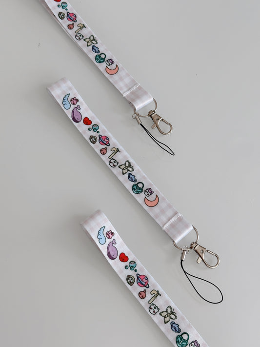 BTS BT21 Inspired Doodle Wrist Strap Keychain