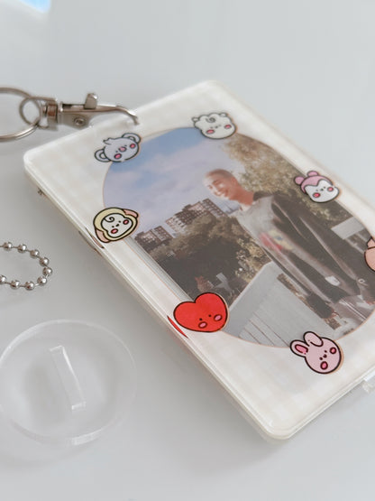 BTS BT21 Inspired Doodle Acrylic Photocard Holder
