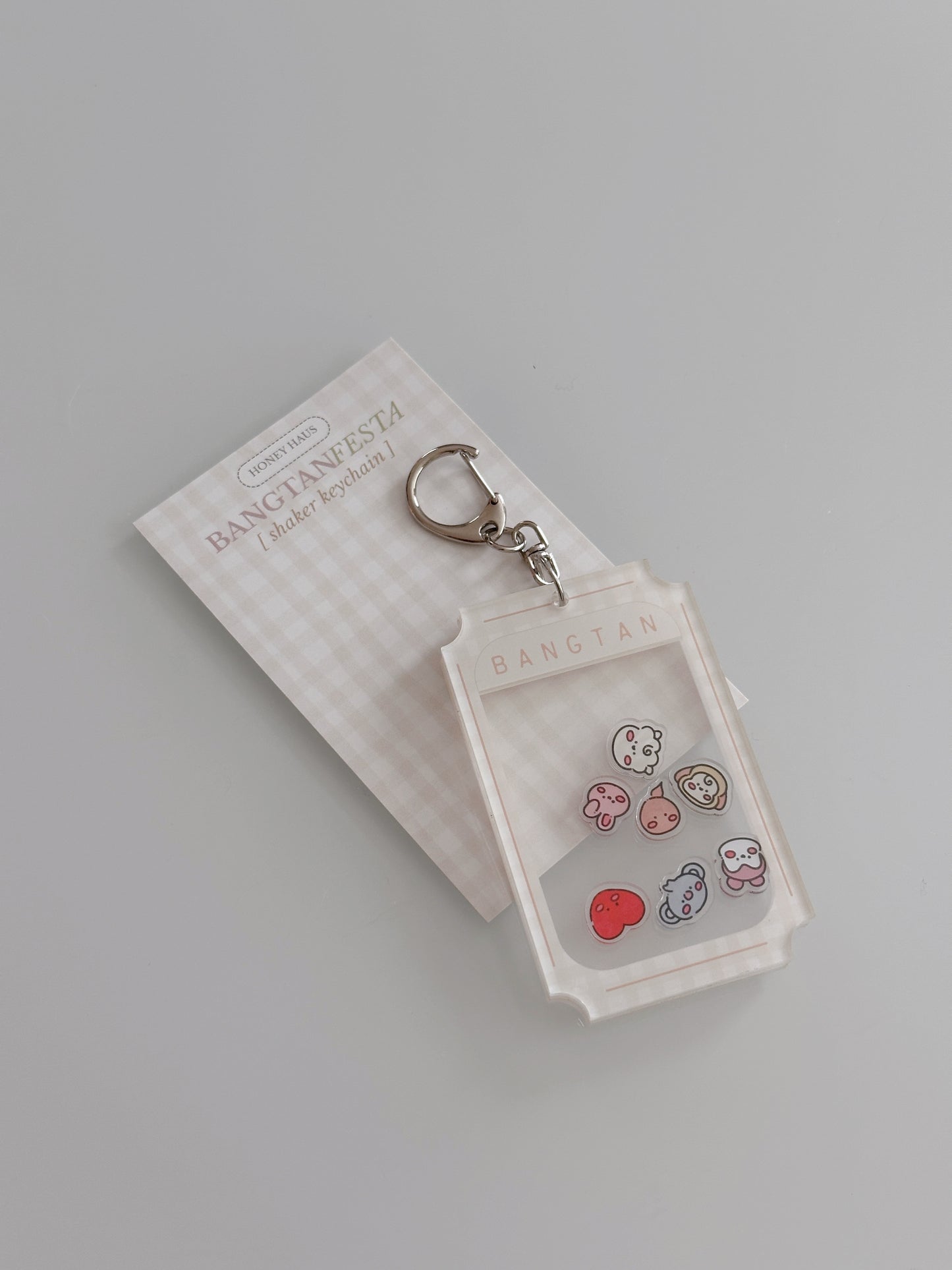 BTS BT21 Inspired Ticket Shaker Keychain