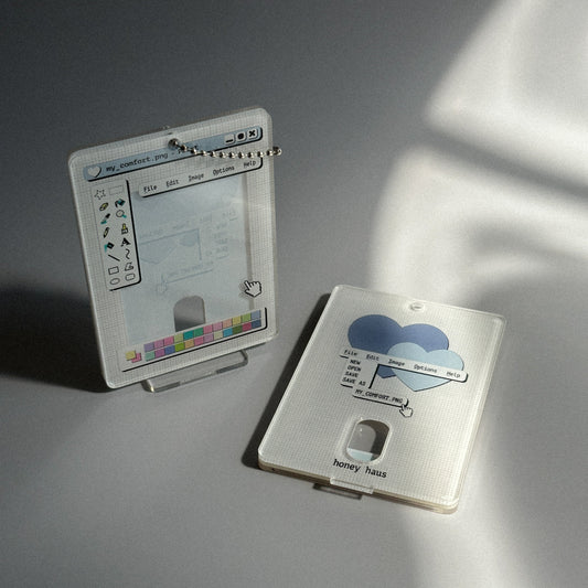 Early 2000s Microsoft Paint Acrylic Photocard Holder (Blue Version)