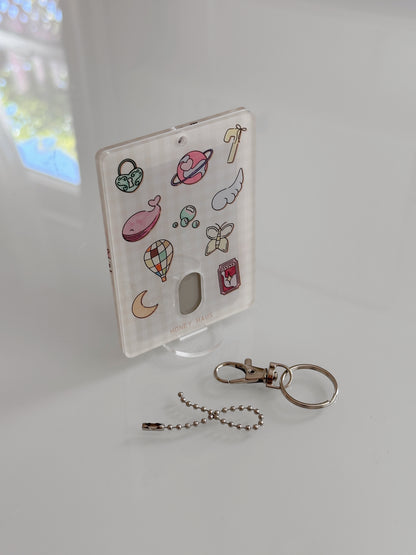 BTS BT21 Inspired Doodle Acrylic Photocard Holder