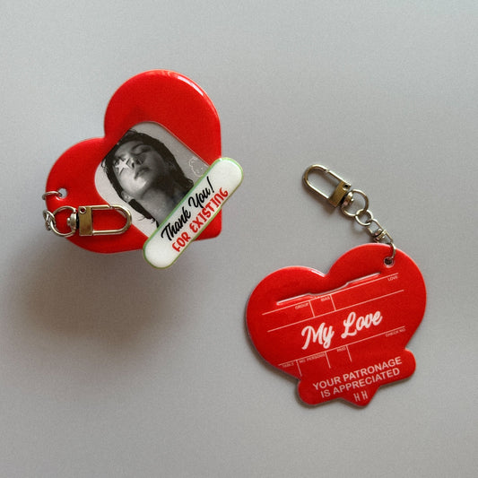 Receipt-Inspired PVC Mini Kpop Photo Holder Keychain