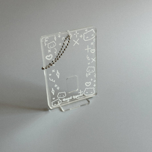Transparent Kitty Doodle Acrylic Photocard Holder