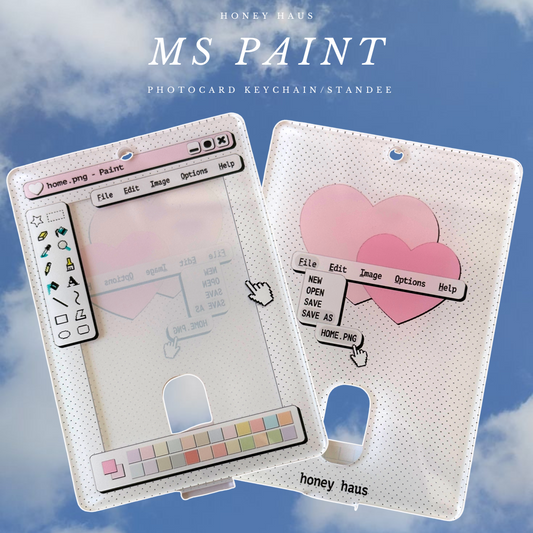 Early 2000s Microsoft Paint Acrylic Photocard Holder (Pink Version)